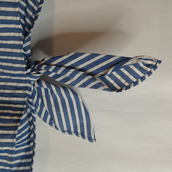 Zara Trafaluc Striped Tie Back Blouse - Picture 2 of 4